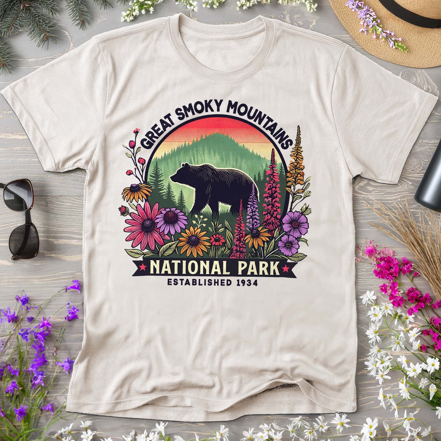 Great Smoky Mountains National Park "Wildflower" Comfort Colors T-Shirt