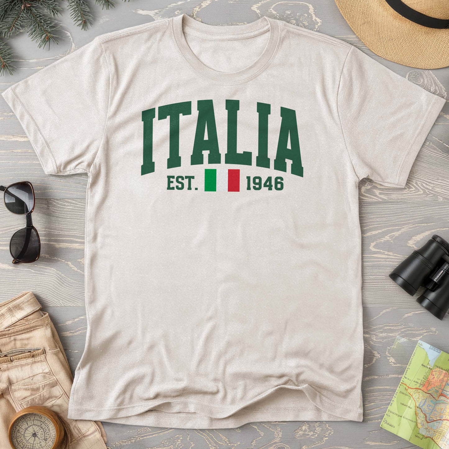 Italia Varsity Flag Comfort Colors T-Shirt
