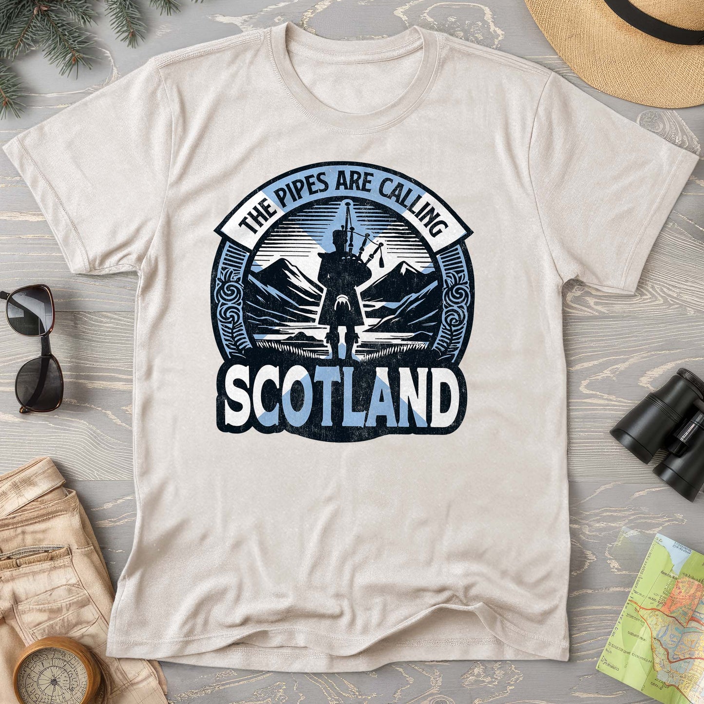 Scotland "The Pipes Are Calling" Comfort Colors T-Shirt
