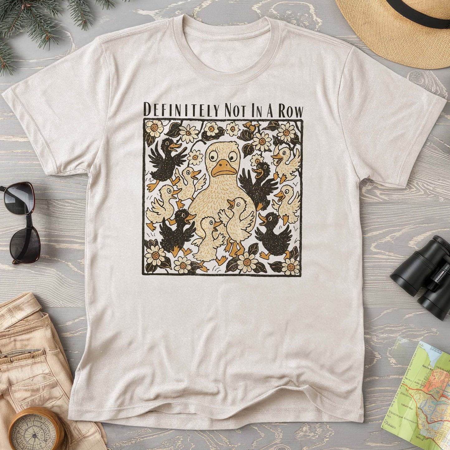 Ducks "Definitely Not in a Row" Comfort Colors T-Shirt