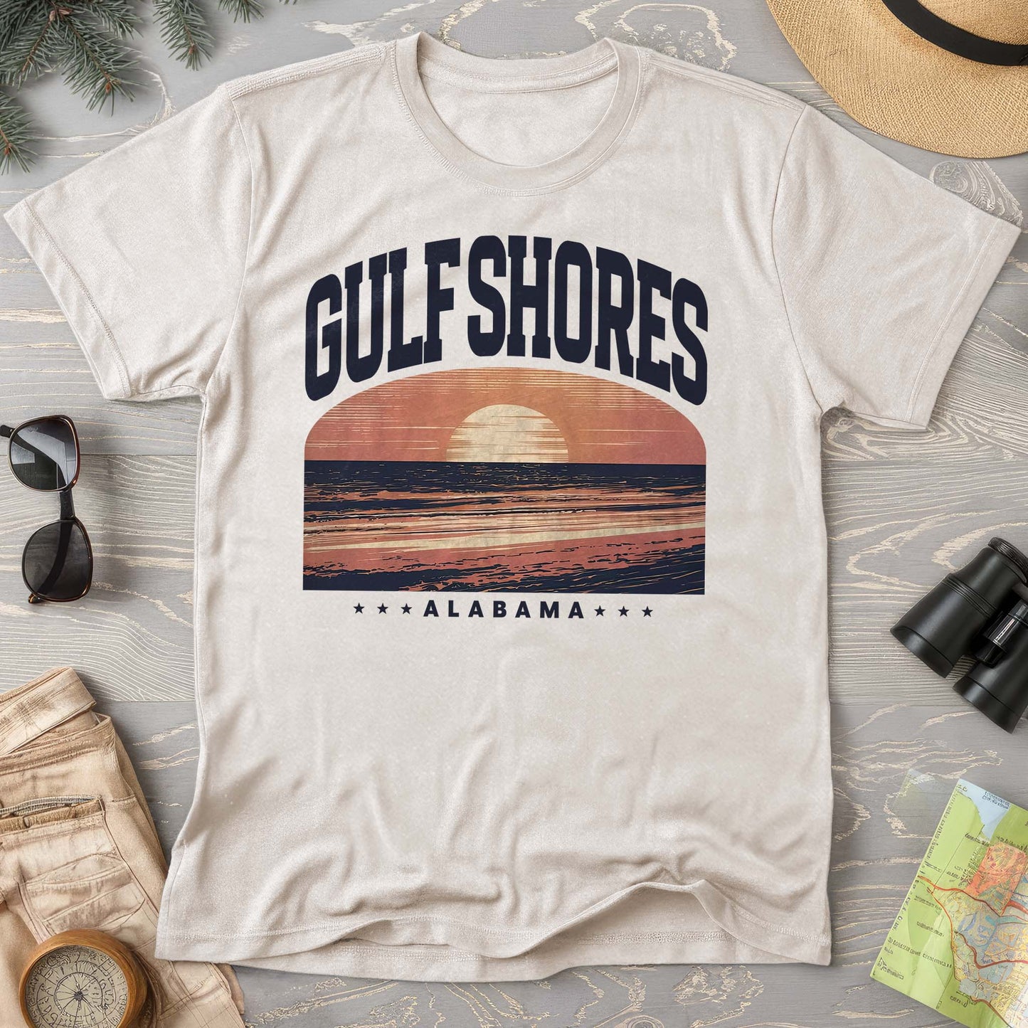 Gulf Shores Alabama "Varsity" Comfort Colors Shirt