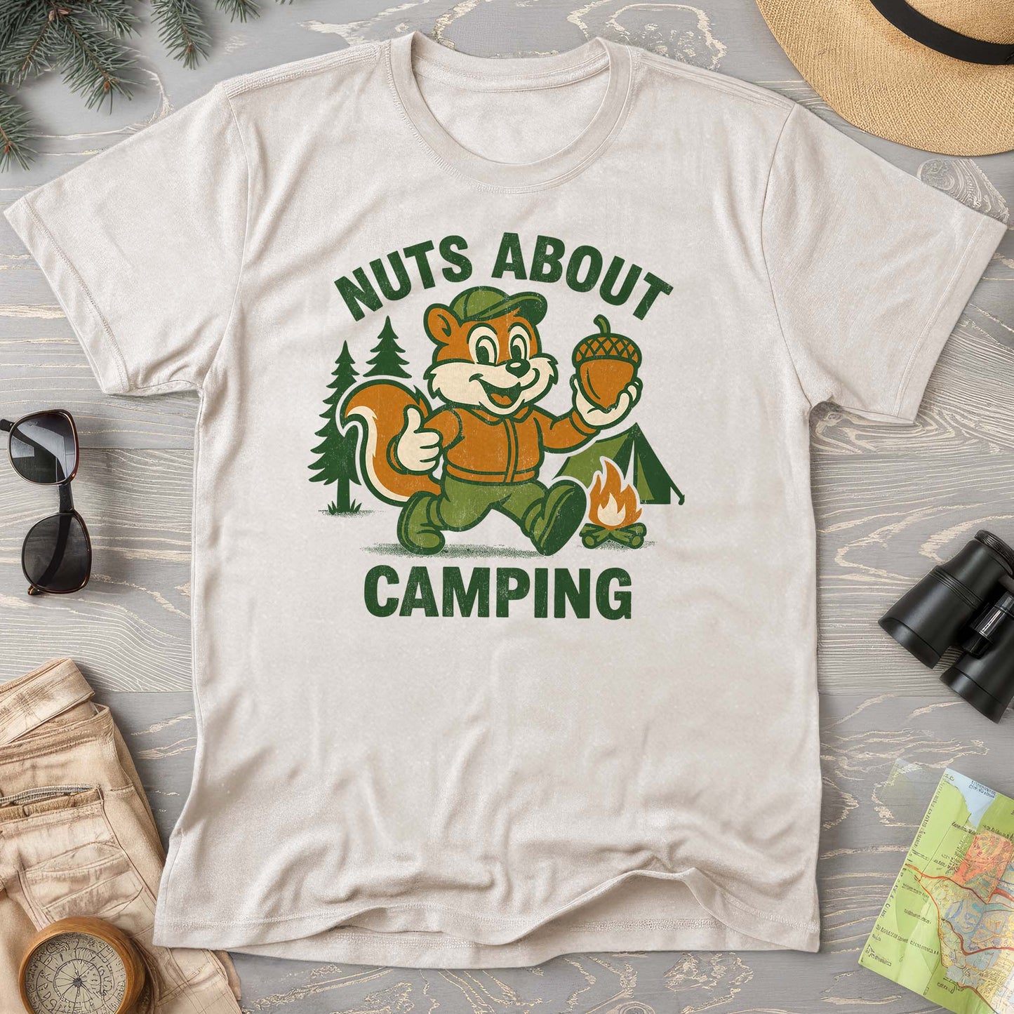 Nuts About Camping Comfort Colors T-Shirt