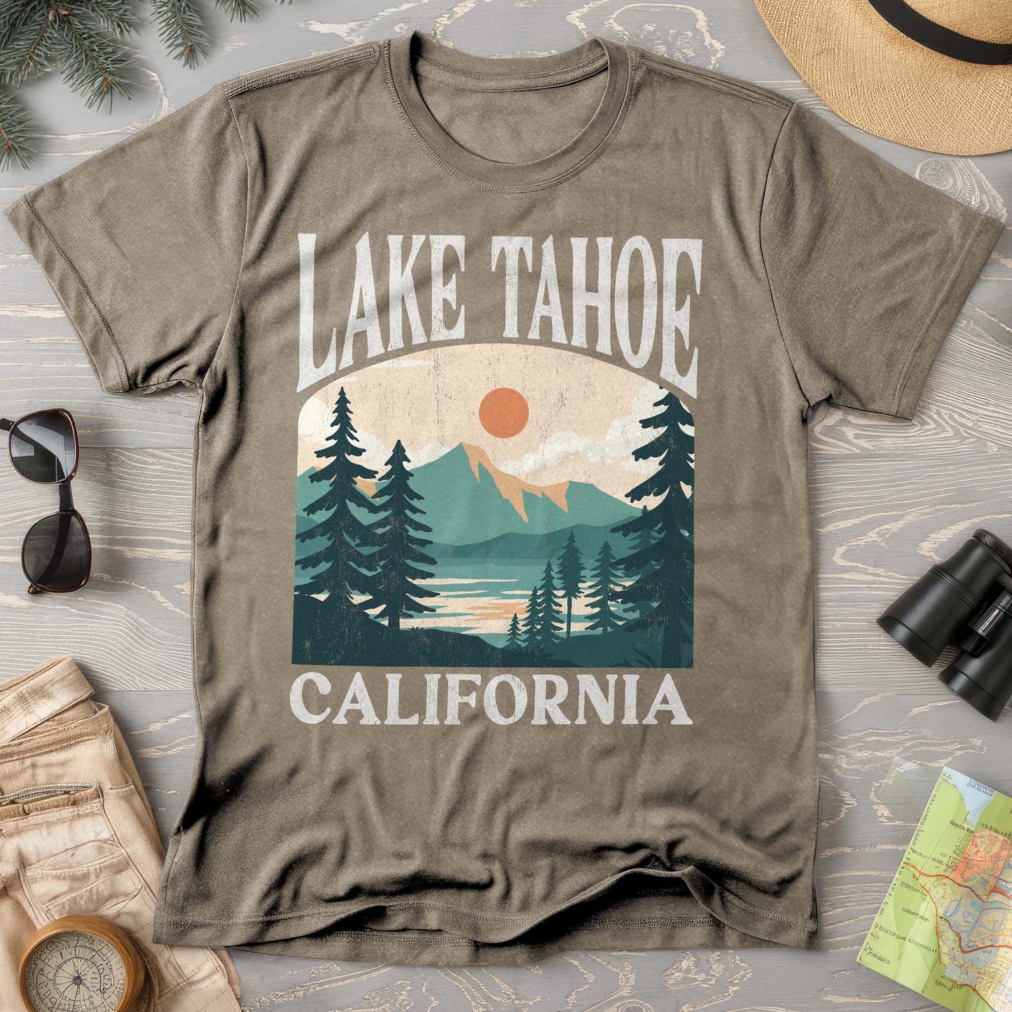 Lake Tahoe California "Big and Bold" Comfort Colors Shirt