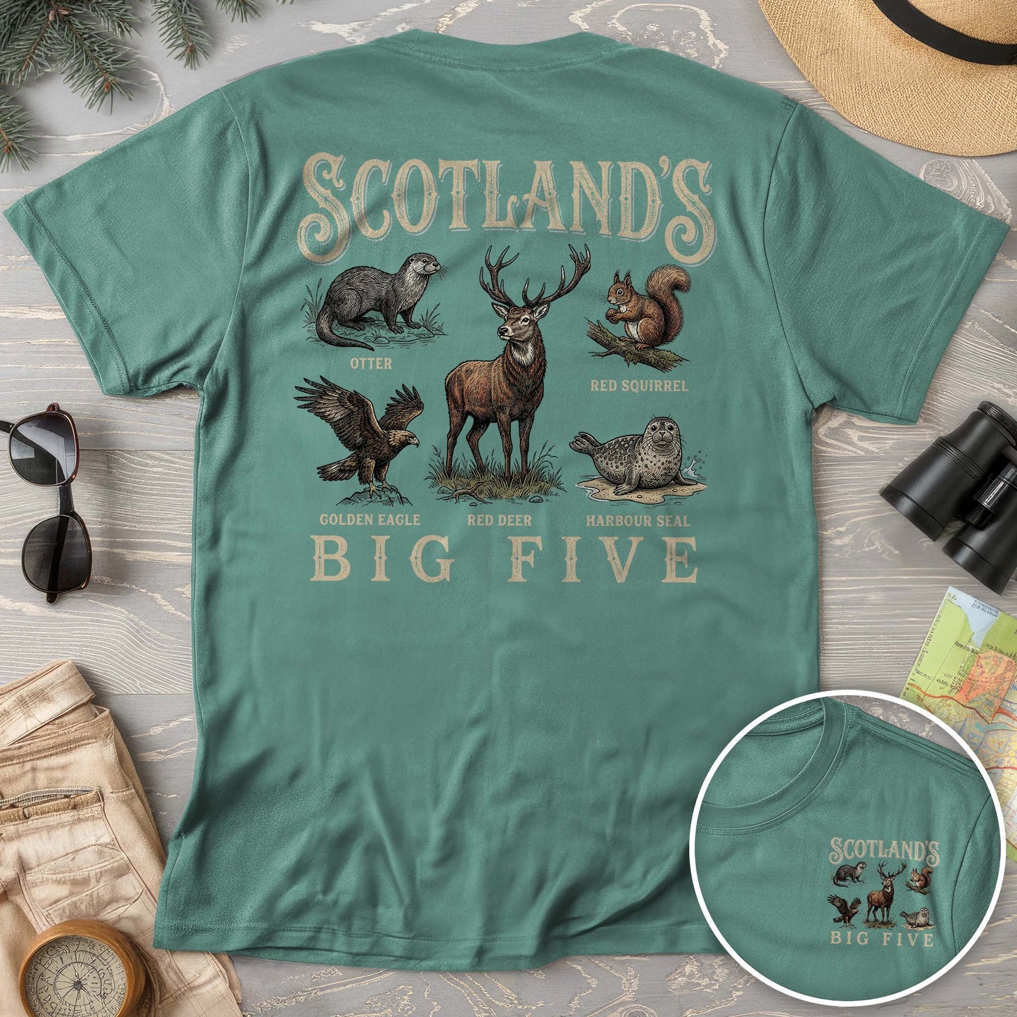 Scotland's Big Five Comfort Colors T-shirt
