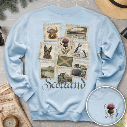 Scotland Vintage Stamps Sweatshirt