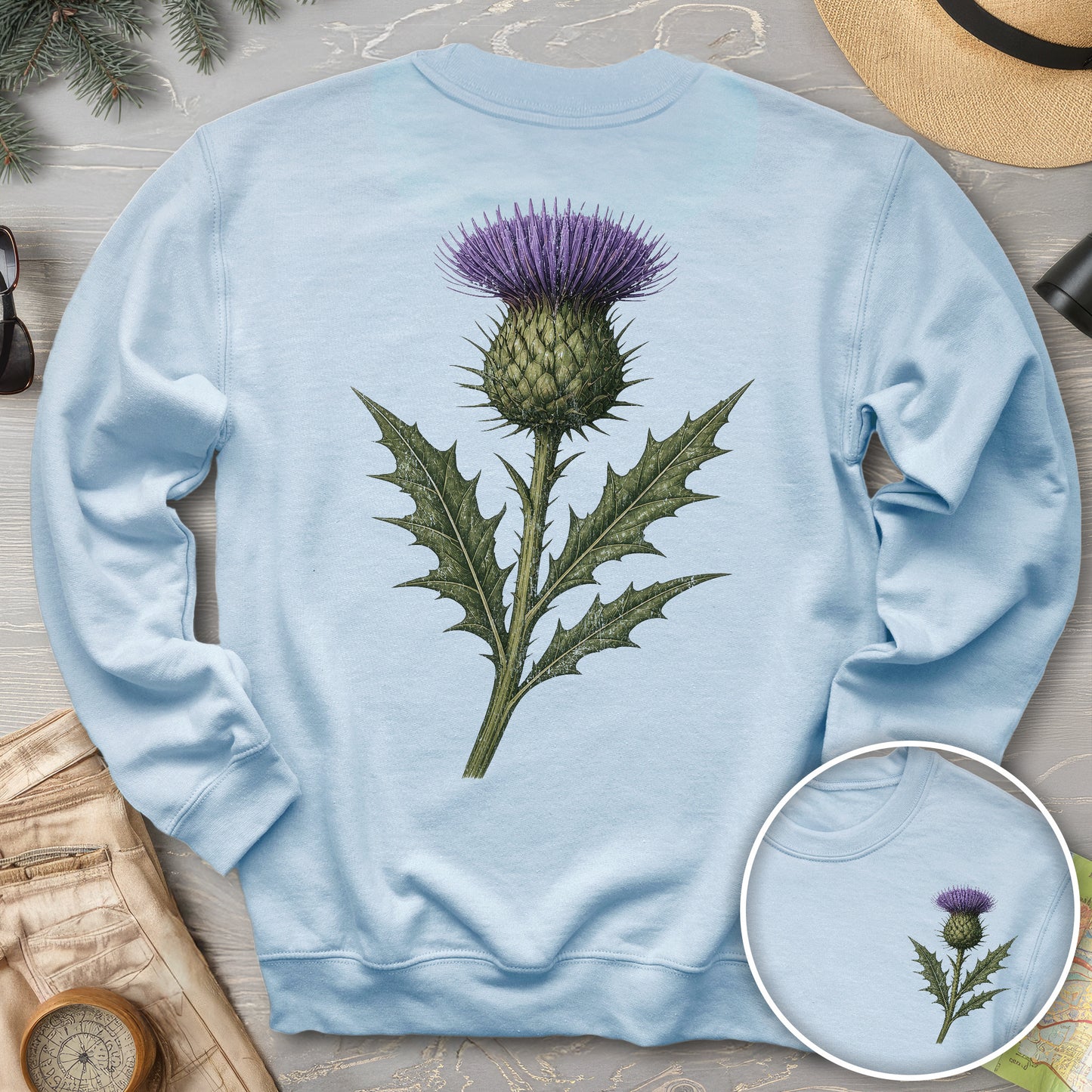 Thistle of Scotland Front/Back Print Sweatshirt