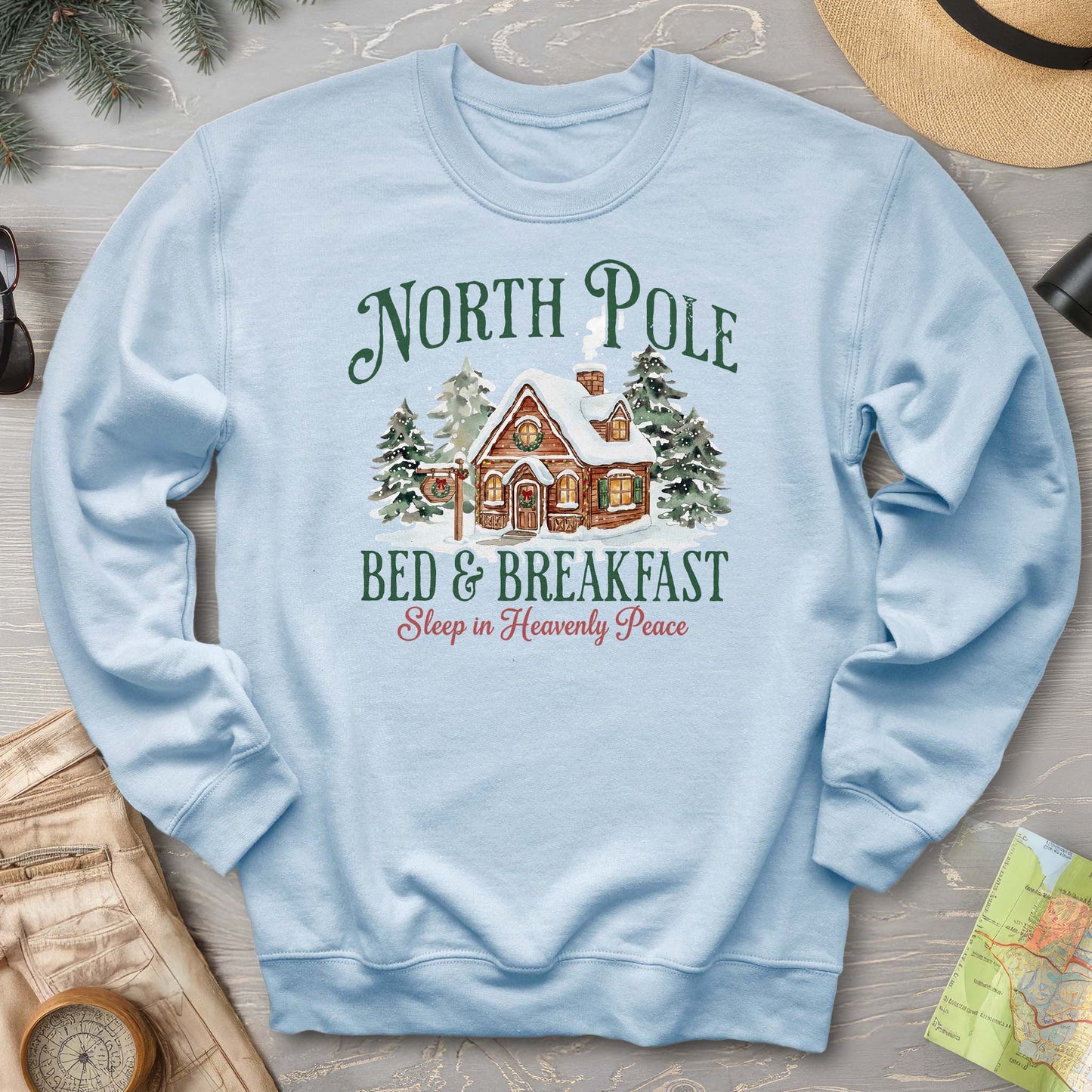 North Pole Bed and Breakfast "Heavenly Peace" Sweatshirt