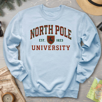 North Pole University Holiday Plaid Sweatshirt