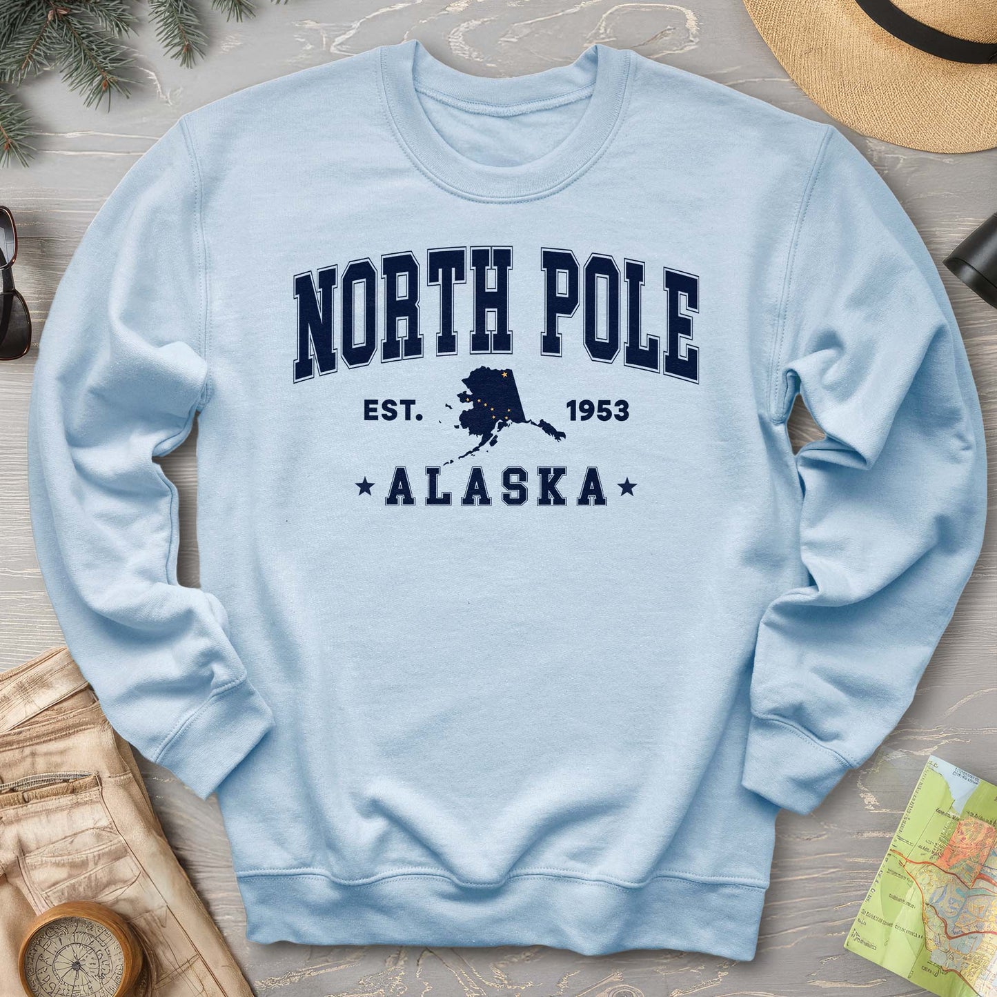 North Pole Alaska Varsity Sweatshirt