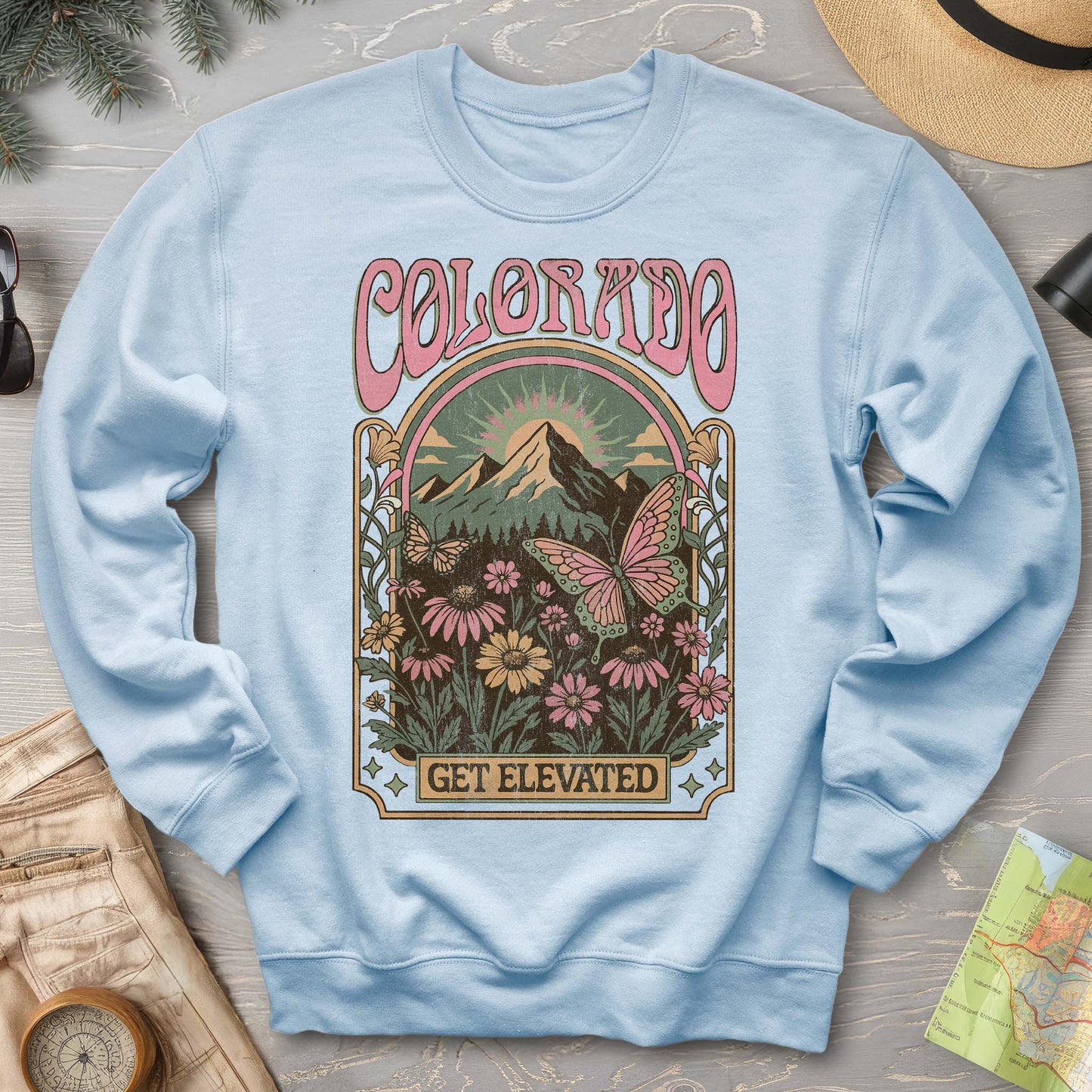 Colorado Get Elevated Butterfly Sweatshirt