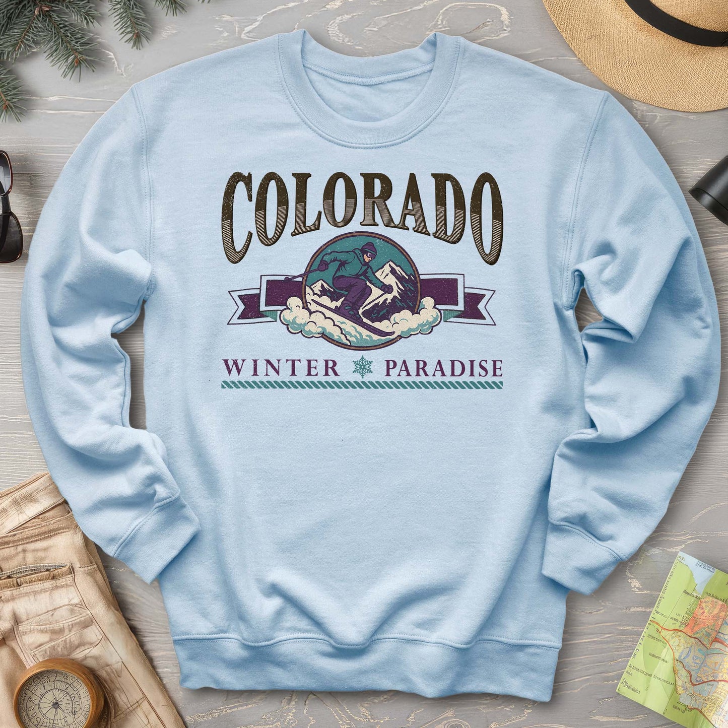 Colorado 90's Retro Ski Sprint Sweatshirt