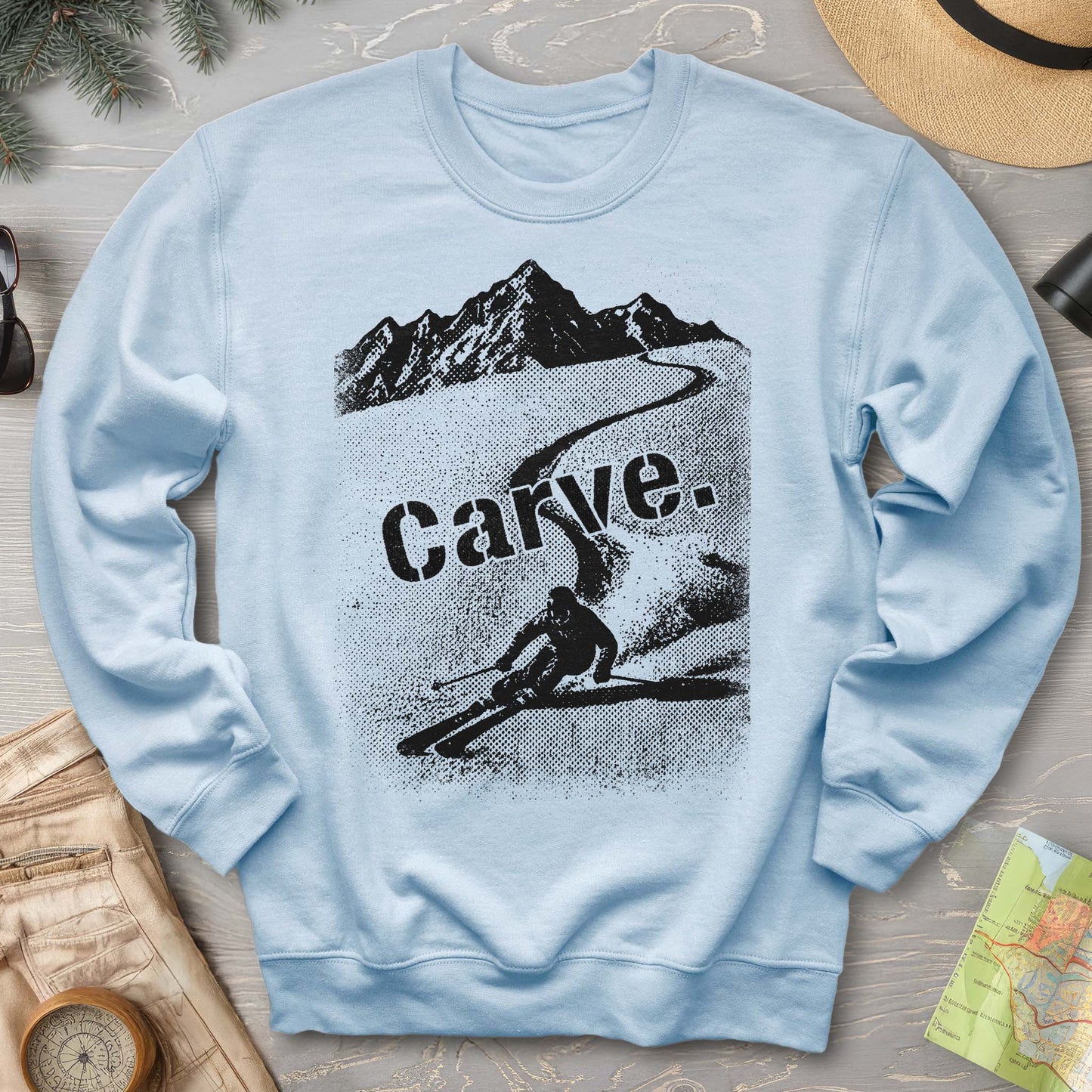 Carve Ski Print Sweatshirt