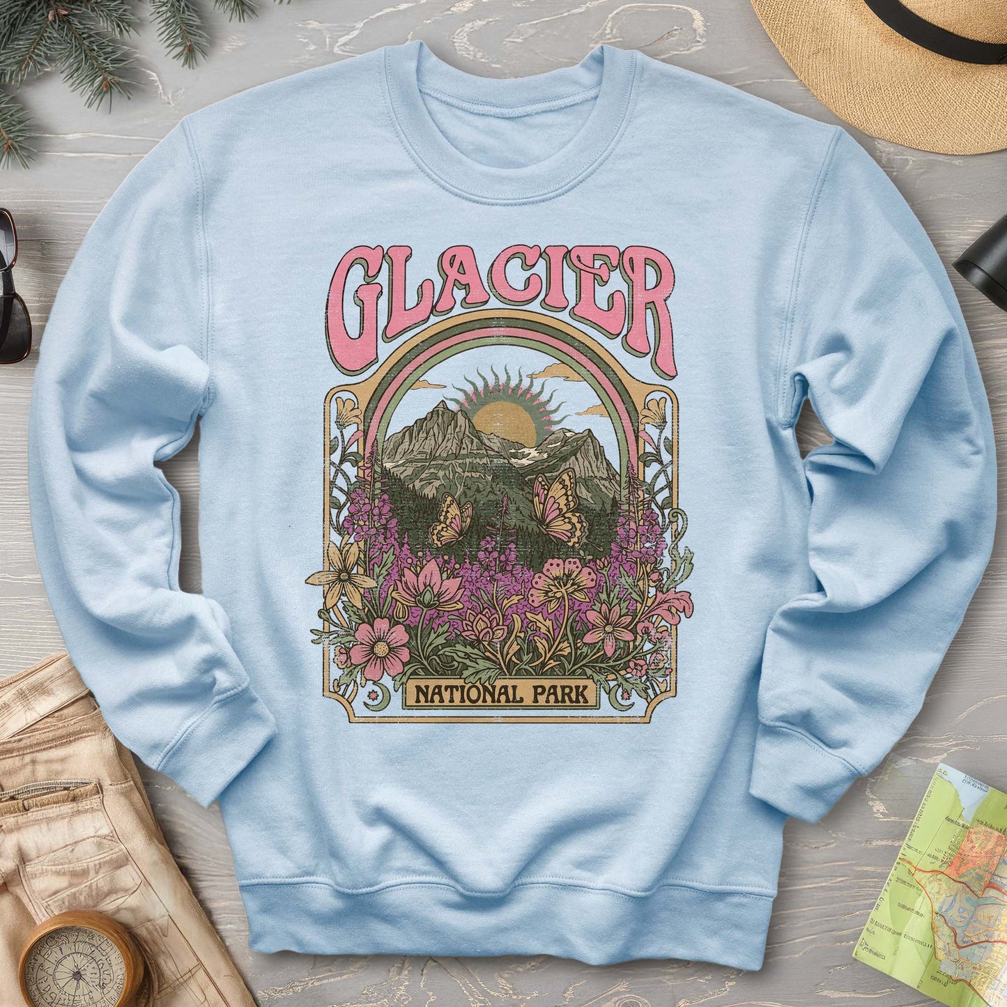 Glacier Butterfly Sweatshirt