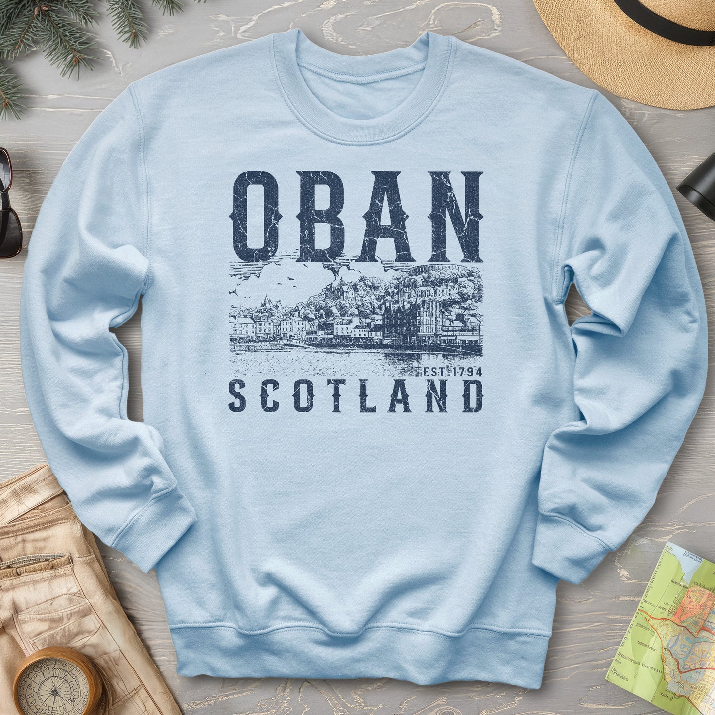 Oban Scotland Sketch Sweatshirt
