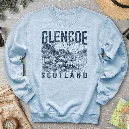 Glencoe Scotland Sketch Sweatshirt