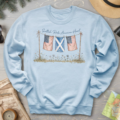 Scottish Roots American Heart Sweatshirt