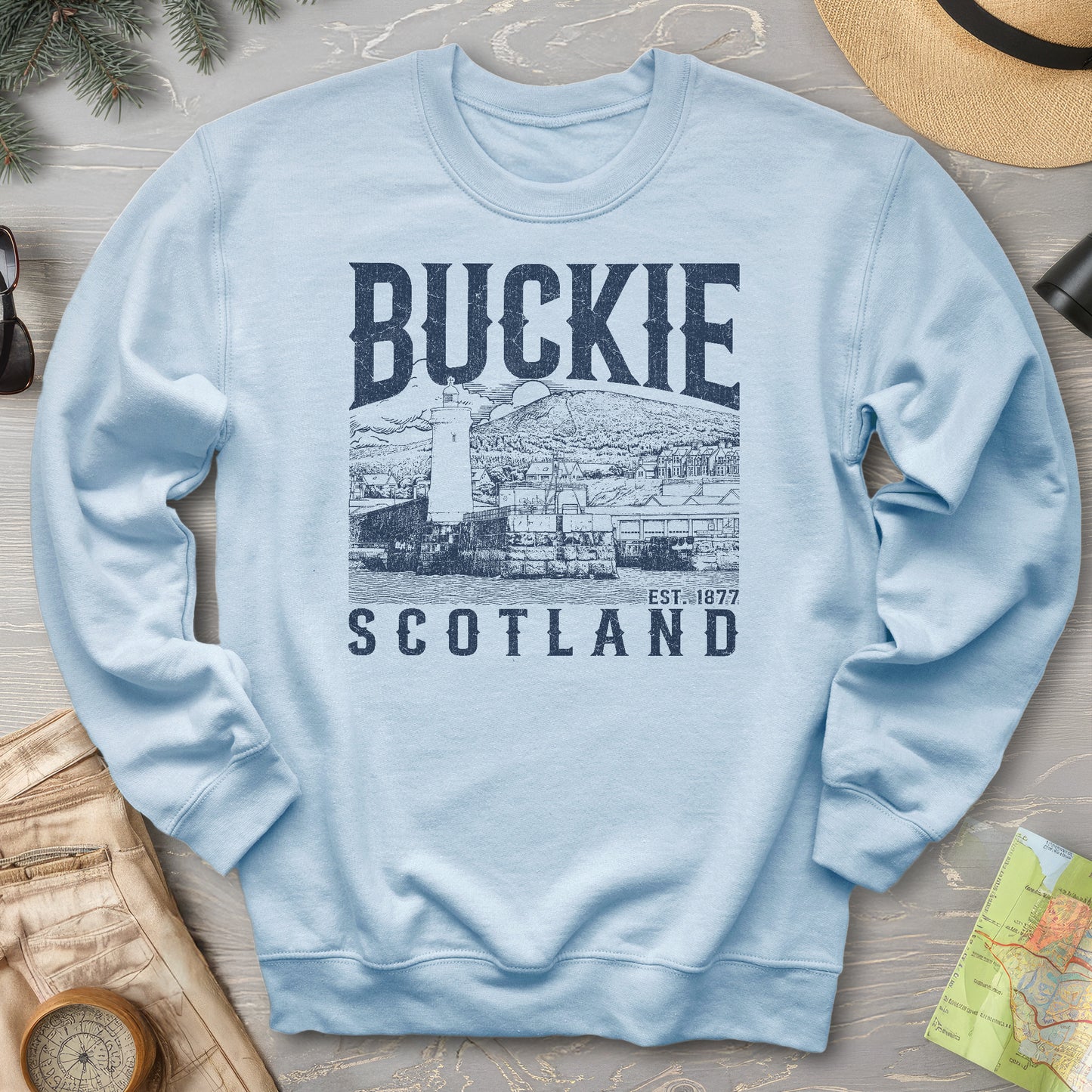 Buckie Scotland Sketch Sweatshirt