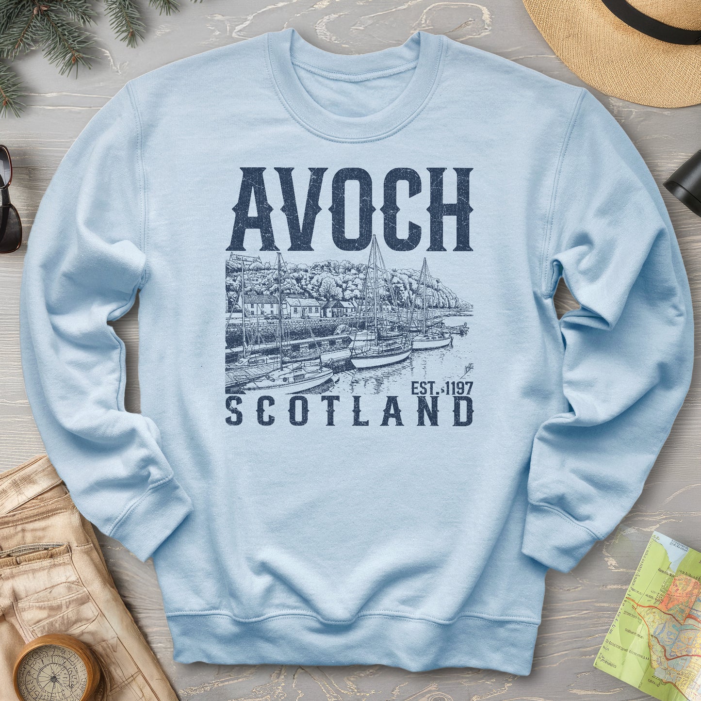Avoch Scotland Sketch Sweatshirt