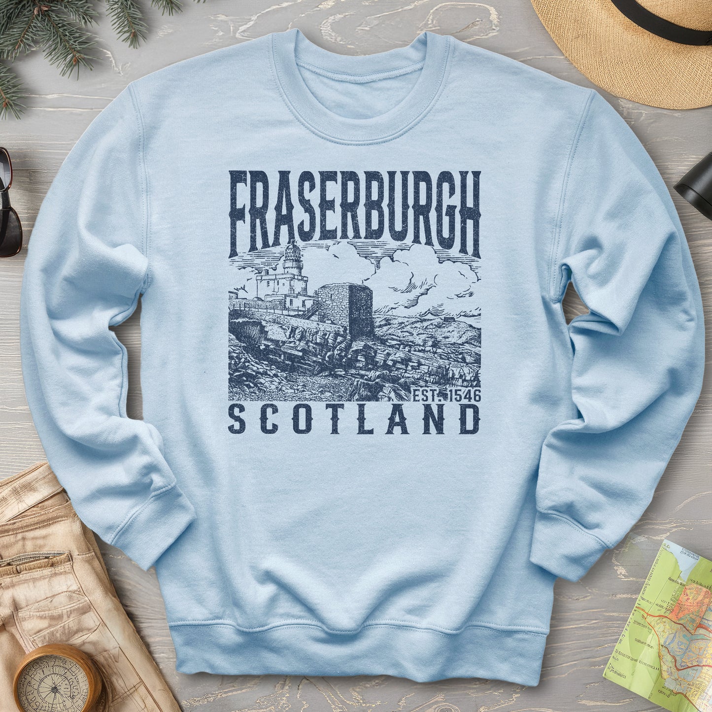 Fraserburgh Scotland Sketch Sweatshirt