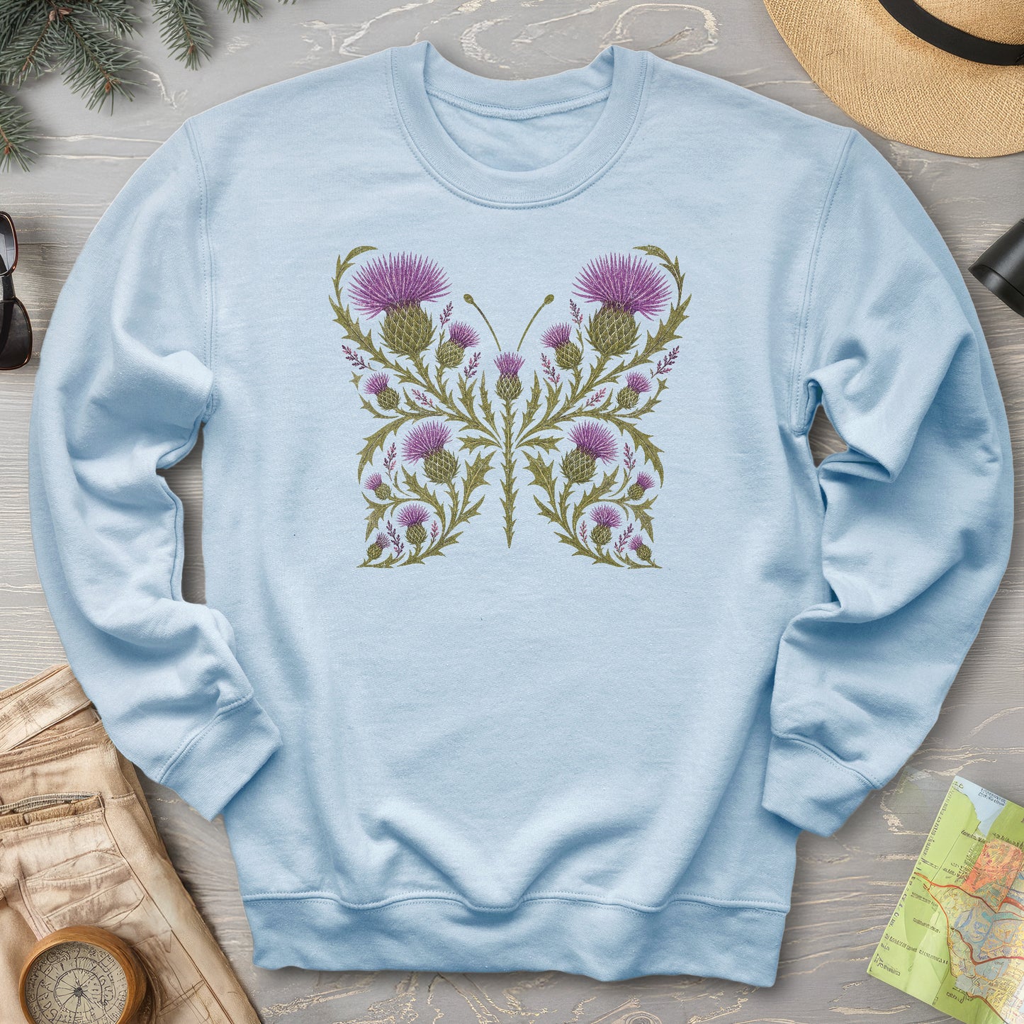Thistle Butterfly 2 Sweatshirt