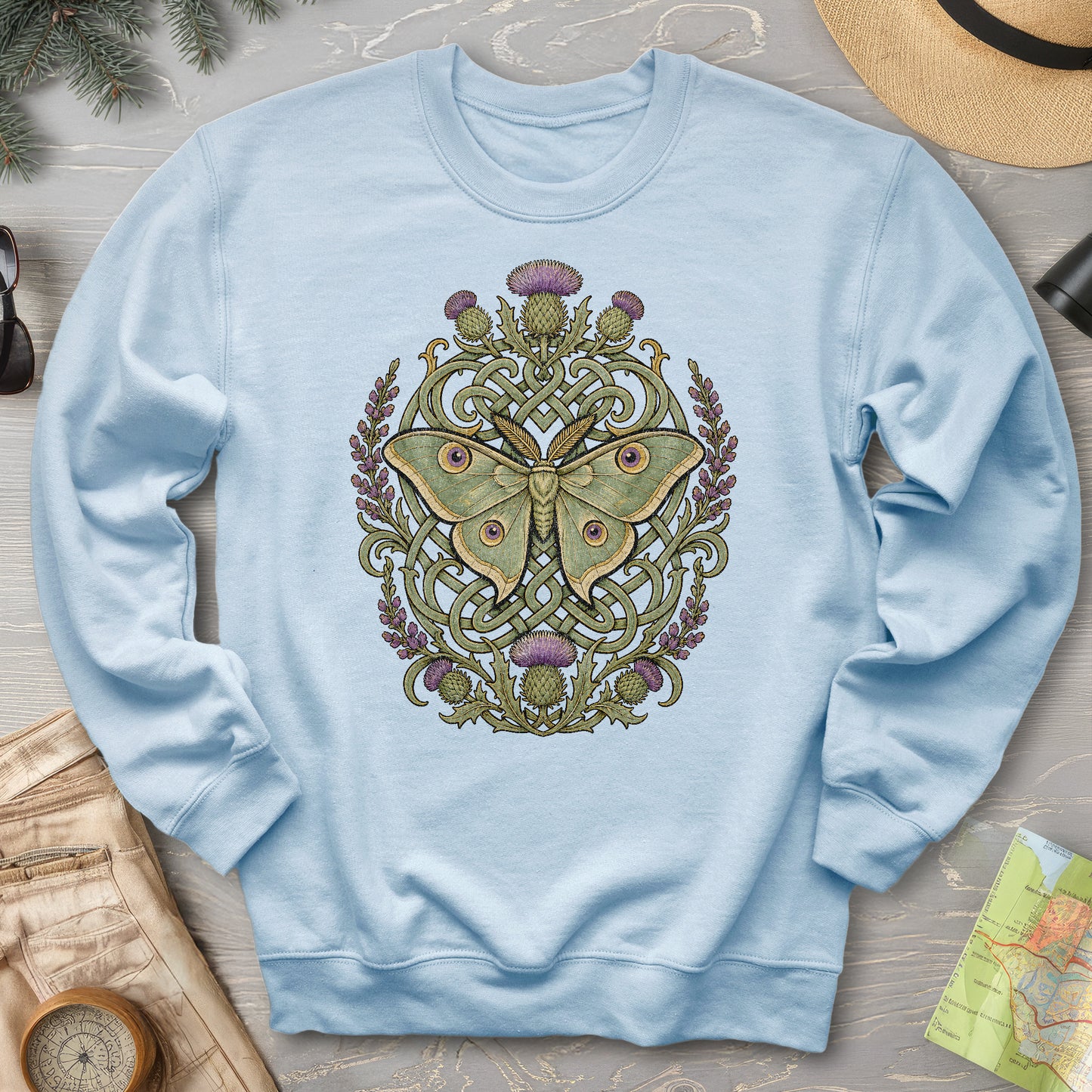 Emperor Moth Thistle Sweatshirt