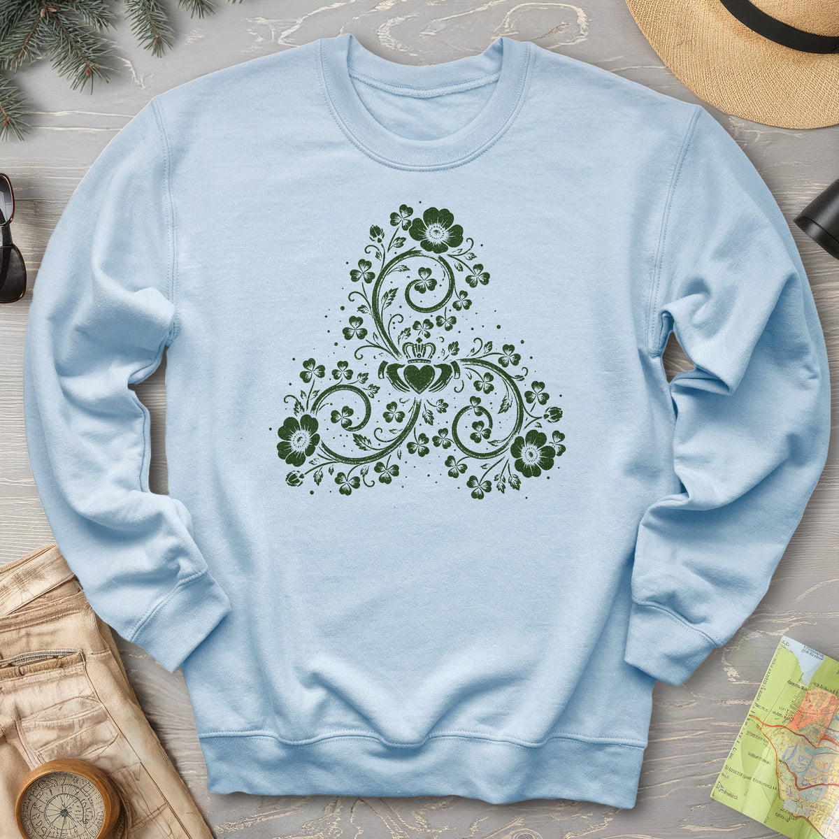 Triskele Shamrock Spiral Sweatshirt