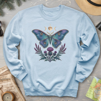 Luna Moth Thistle Bouquet Sweatshirt