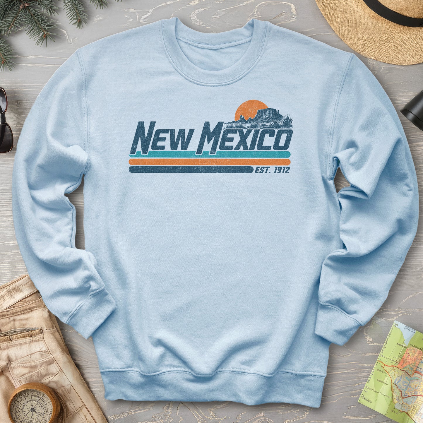 New Mexico Retro Stripe Sweatshirt