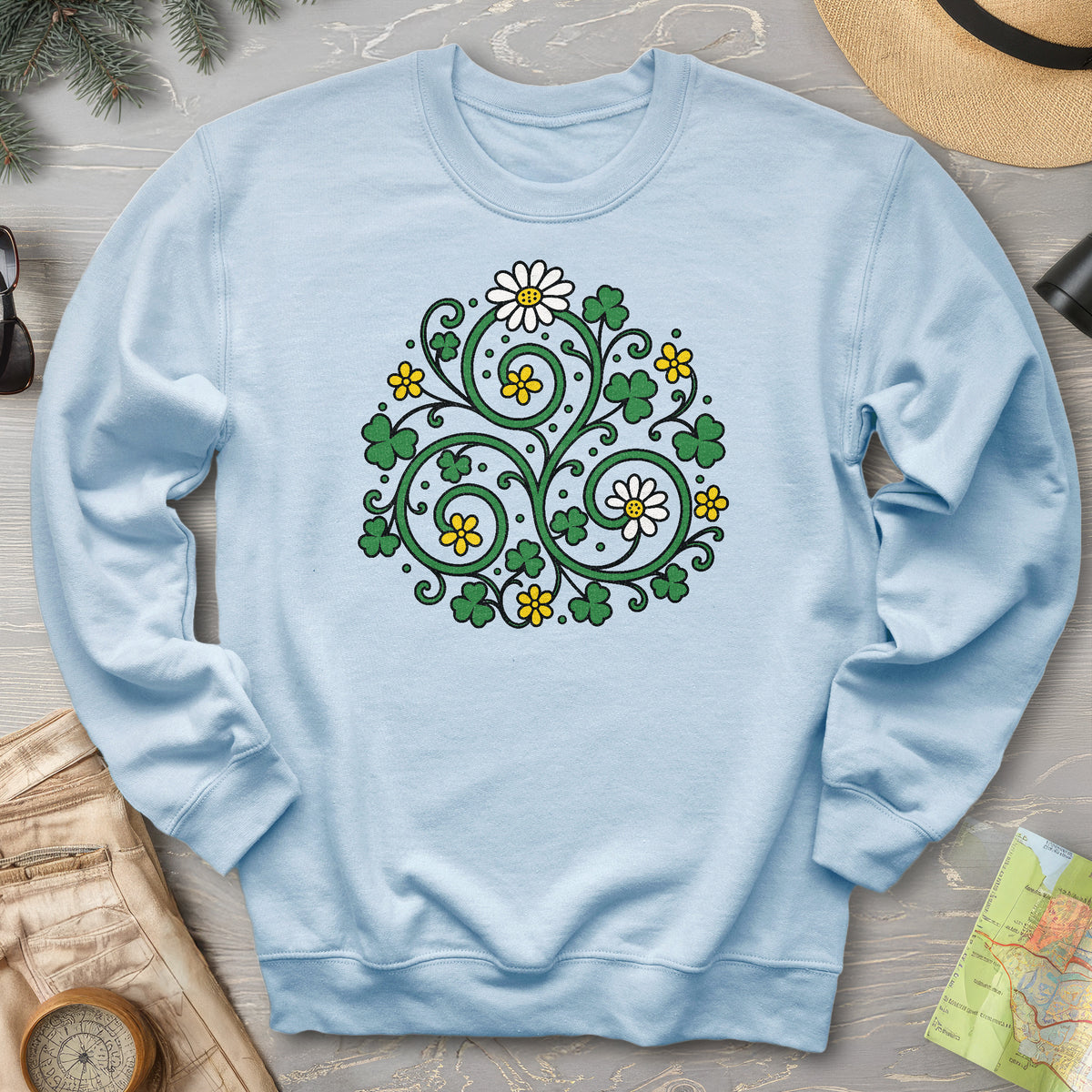 Celtic Shamrock Triskele Sweatshirt