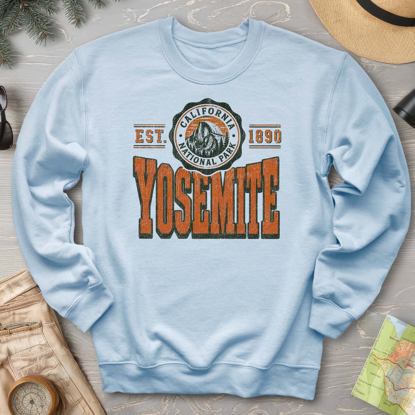 Yosemite Retro Scoop Sweatshirt - Yosemite_Retro_Varisty_V01