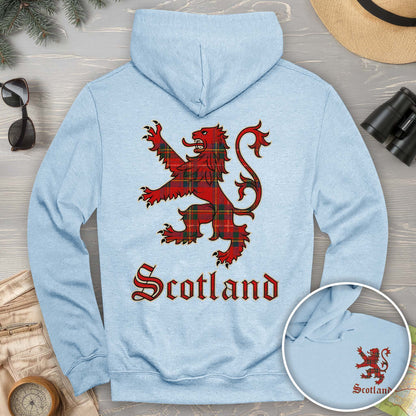 Scotland Tartan Lion Front/Back Print Hoodie