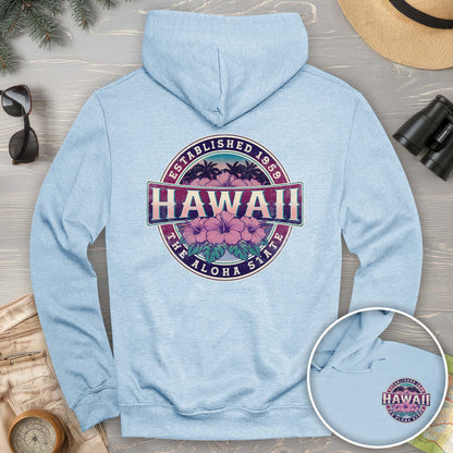 Hawaii Badge Front/Back Print Hoodie