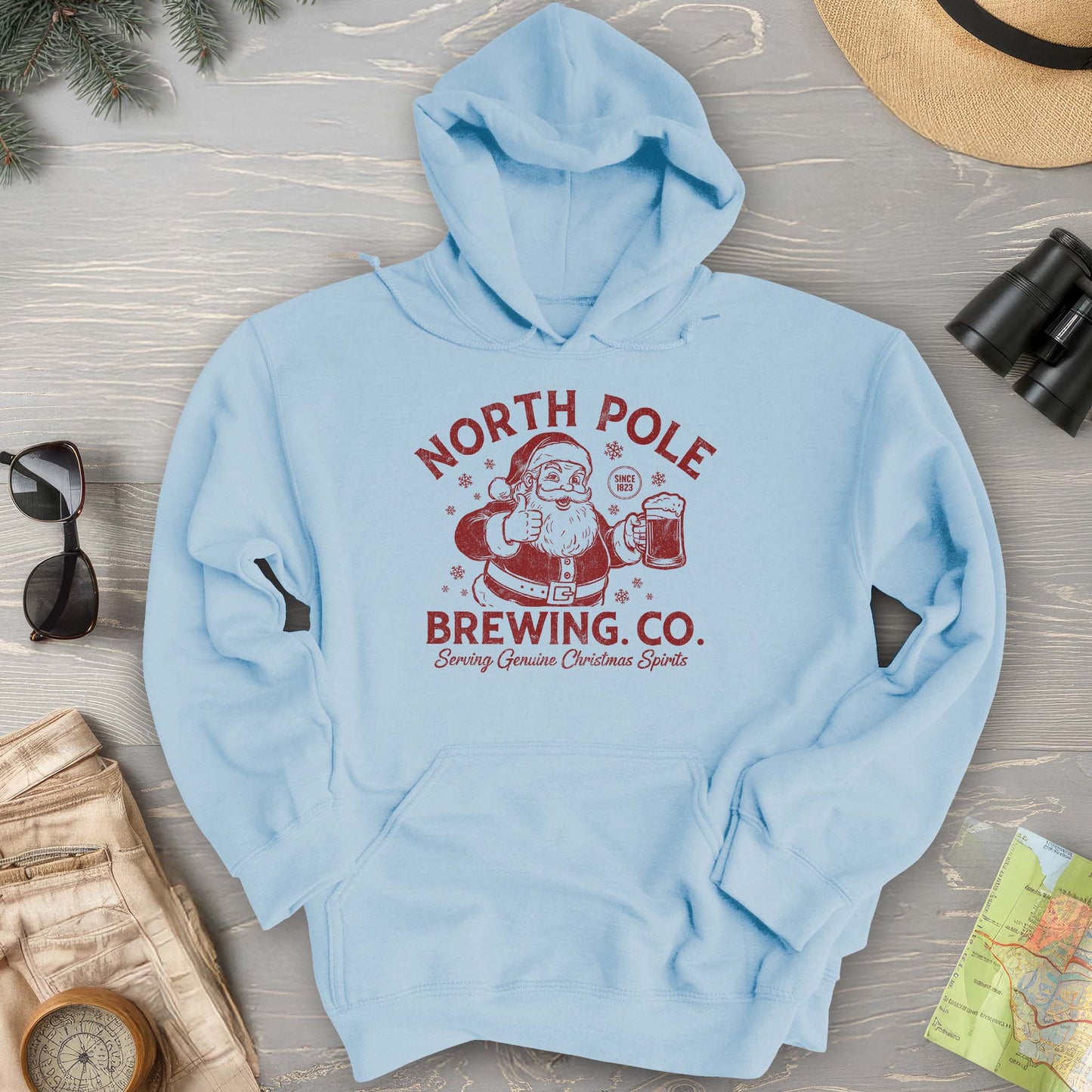 North Pole Brewing Company Vintage Print Hoodie