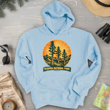 Sequoia 3 Trees Vintage Print Hoodie