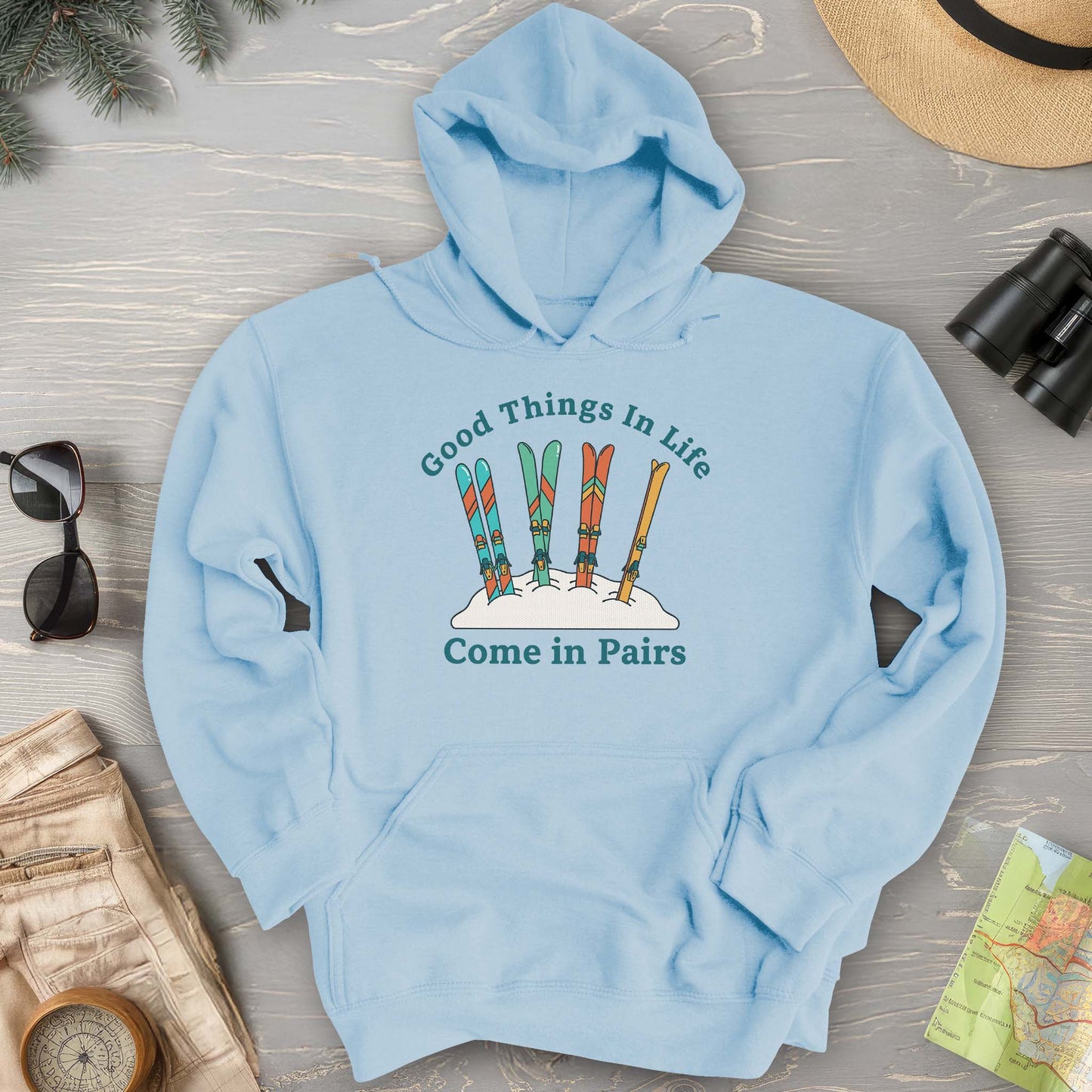 Good Things Come In Pairs Ski Hoodie