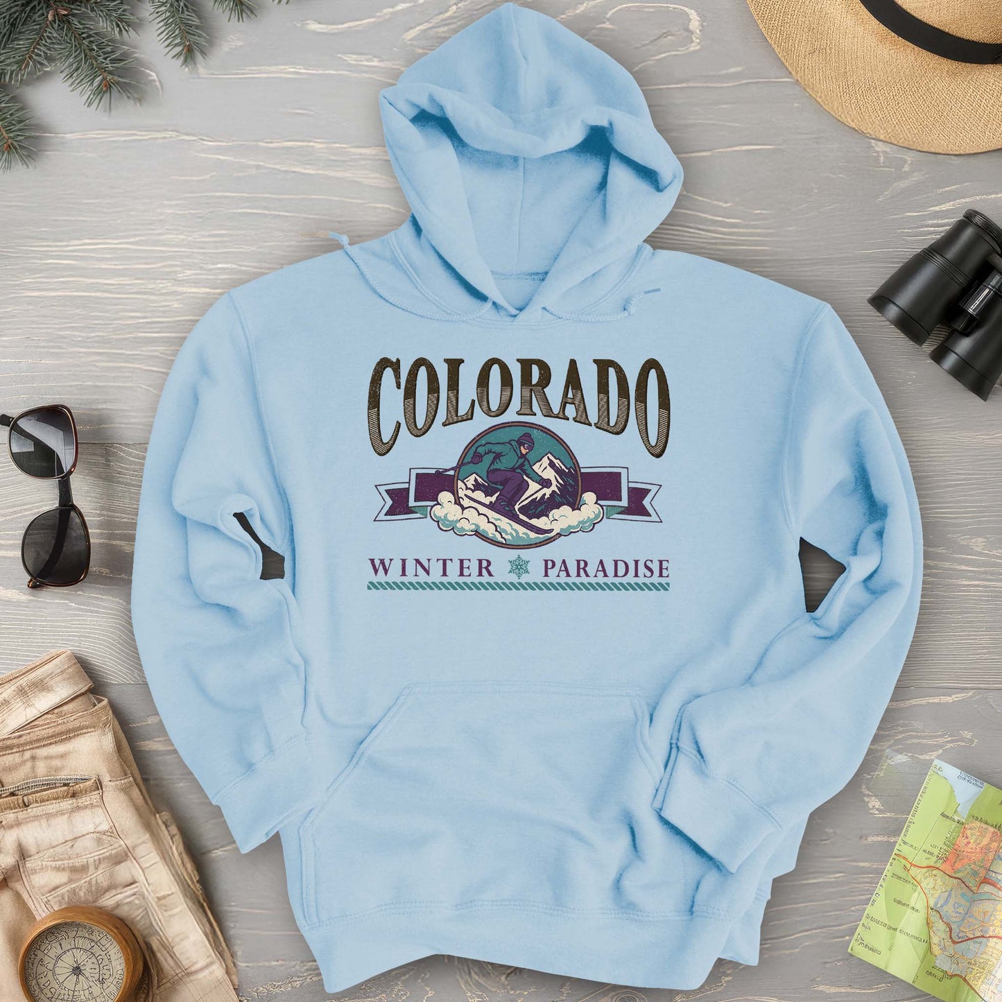 Colorado 90's Retro Ski Sprint Hoodie
