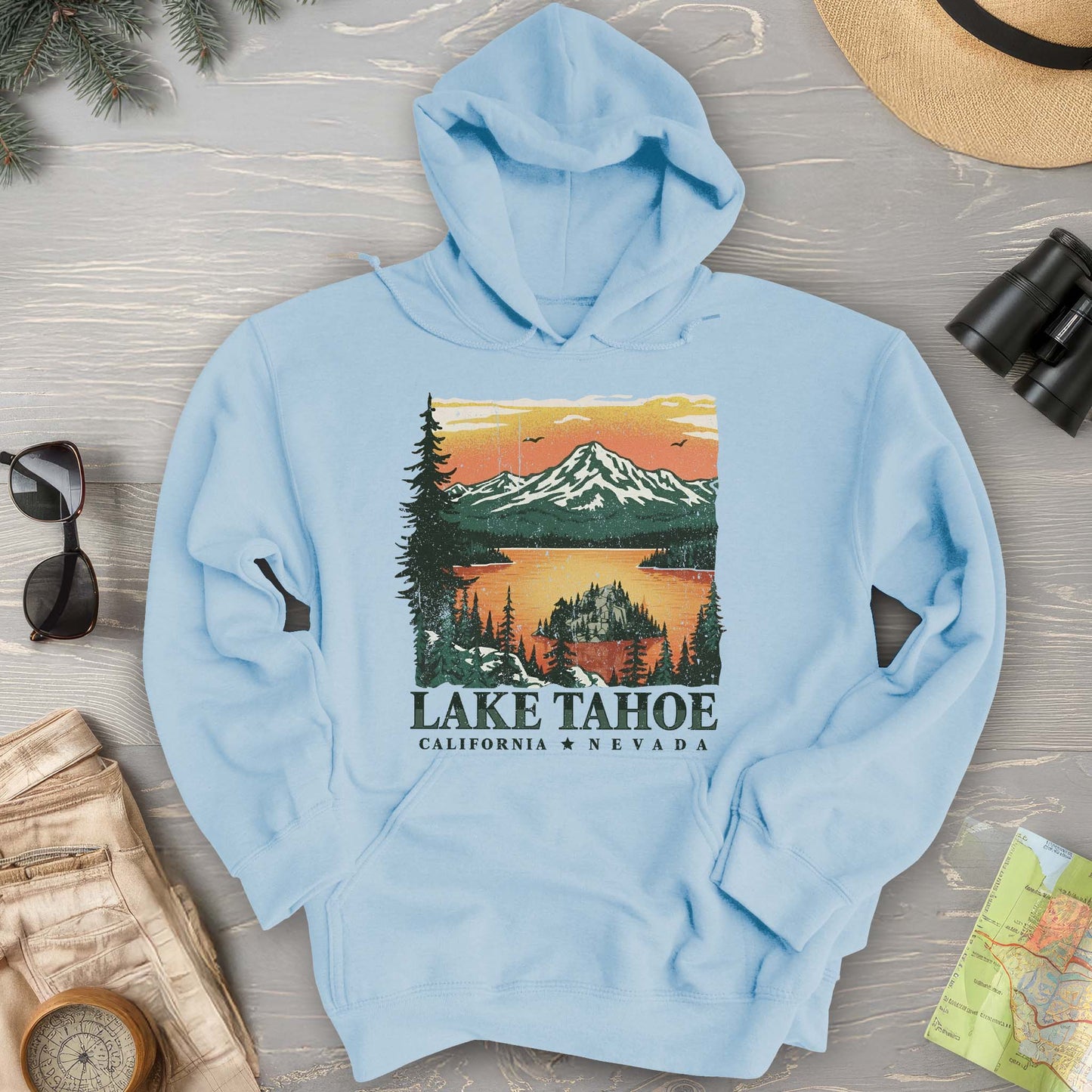 Lake Tahoe Emerald Bay Sunset Hoodie
