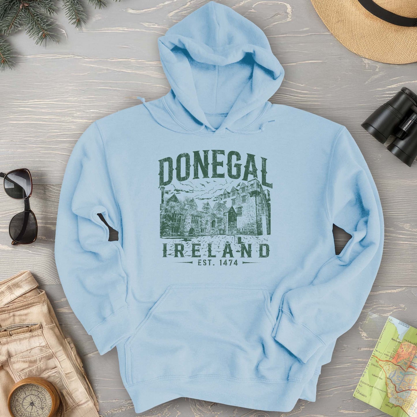Donegal Ireland Vintage Print Hoodie