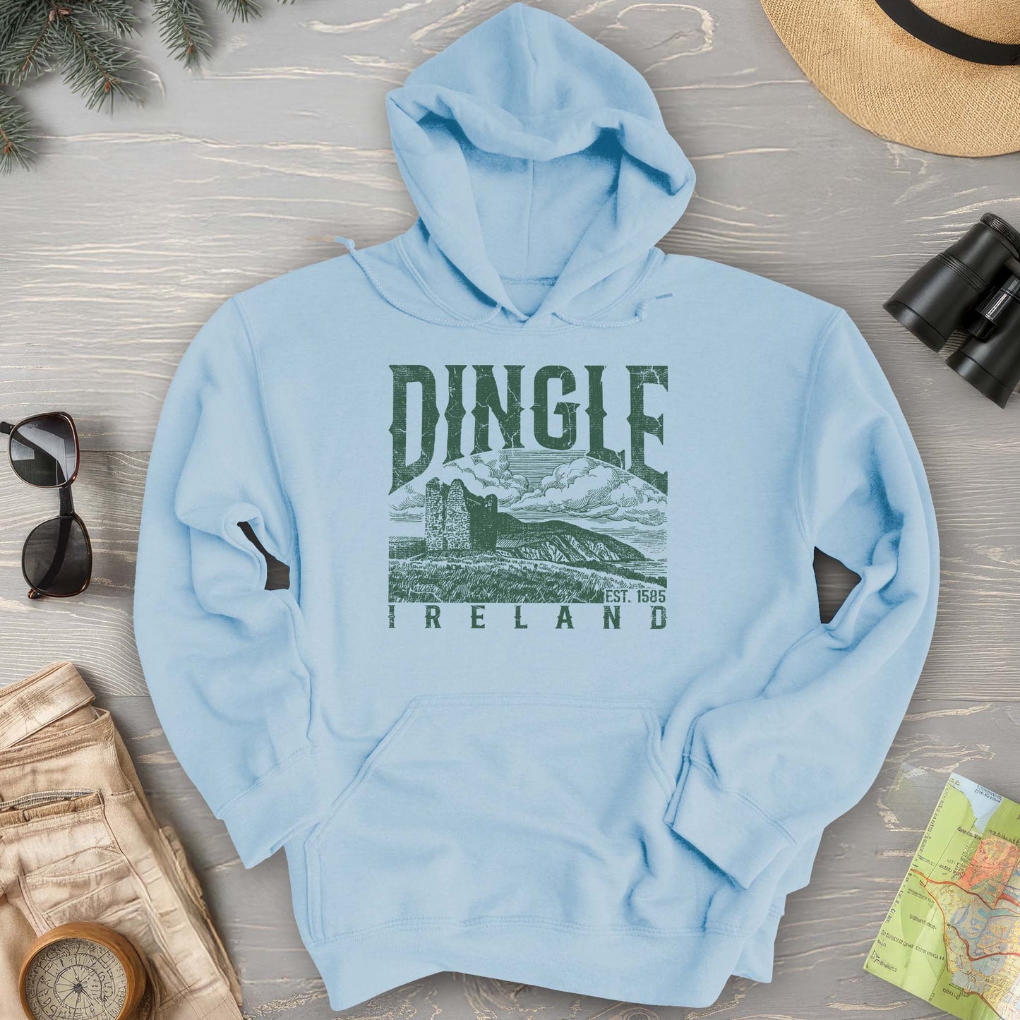 Dingle Ireland Vintage Print Hoodie