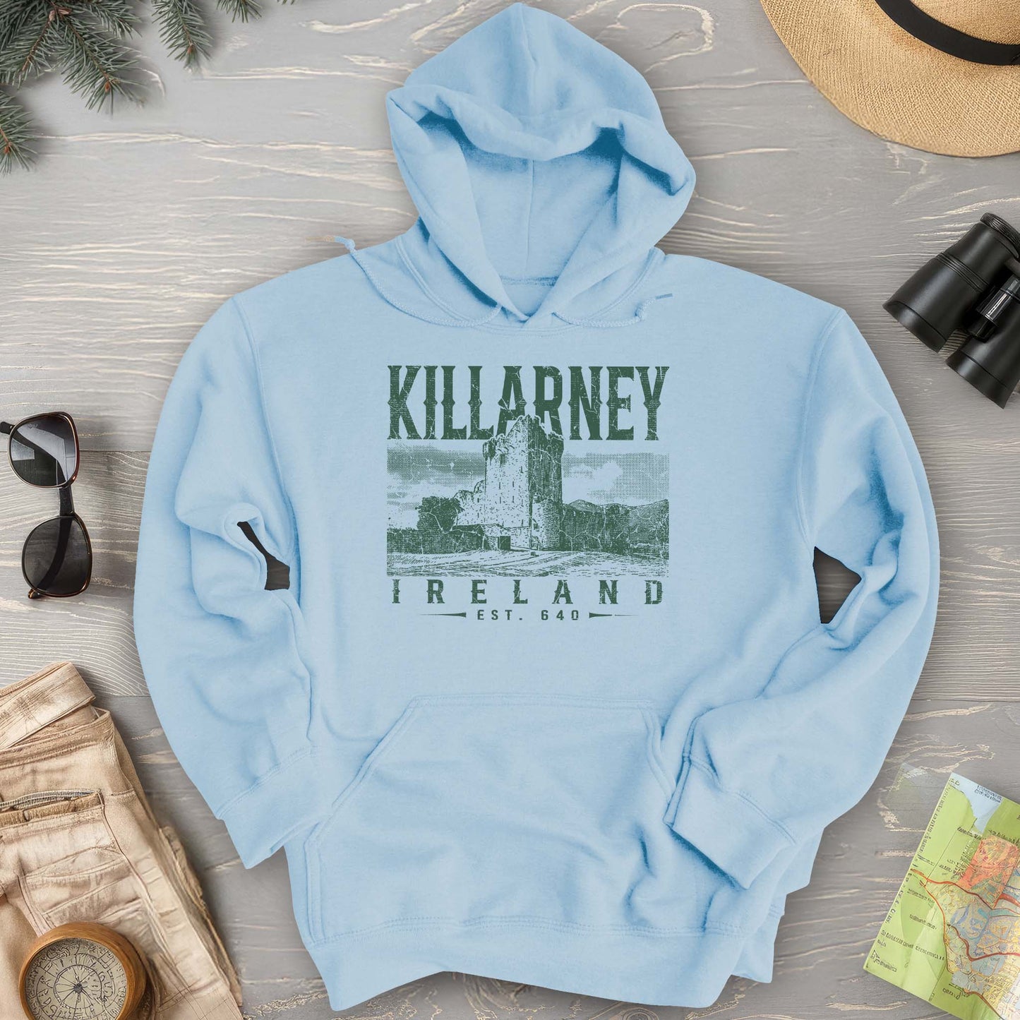 Killarney Ireland Vintage Print Hoodie