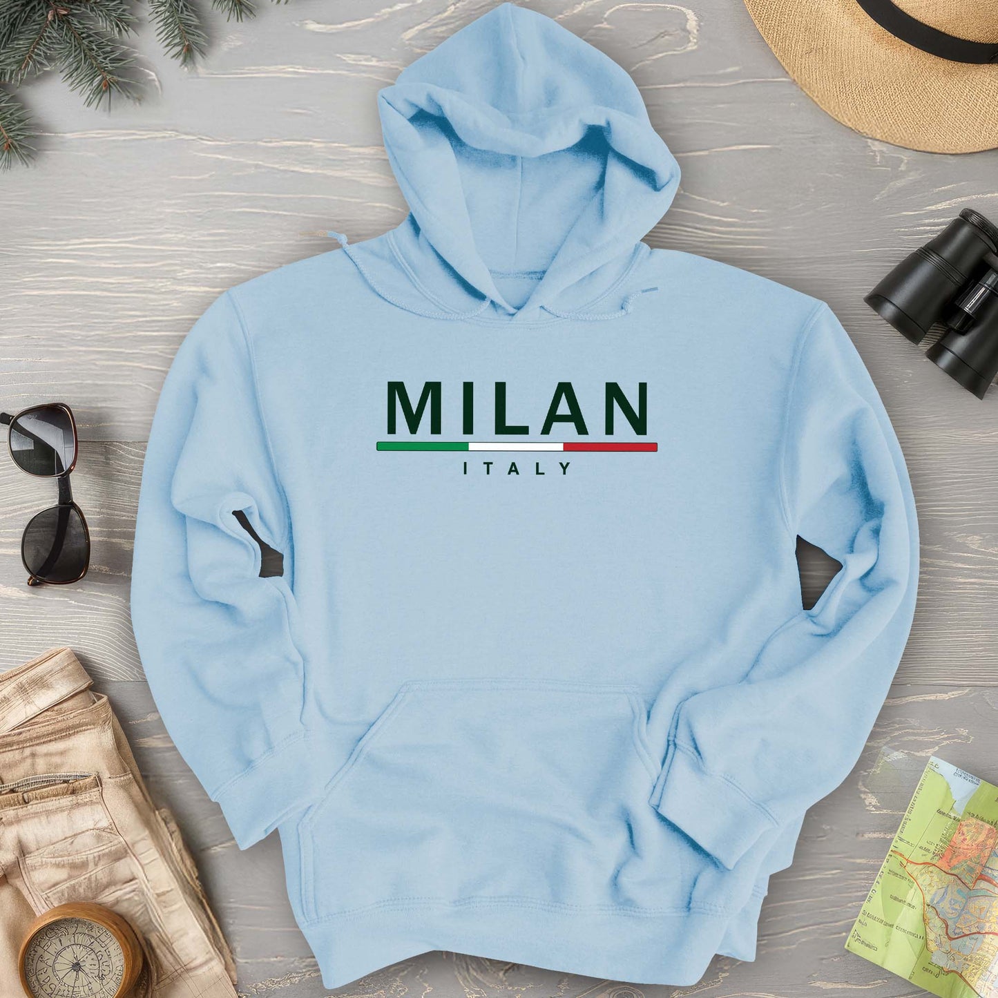 Milan Italy Stripe Hoodie