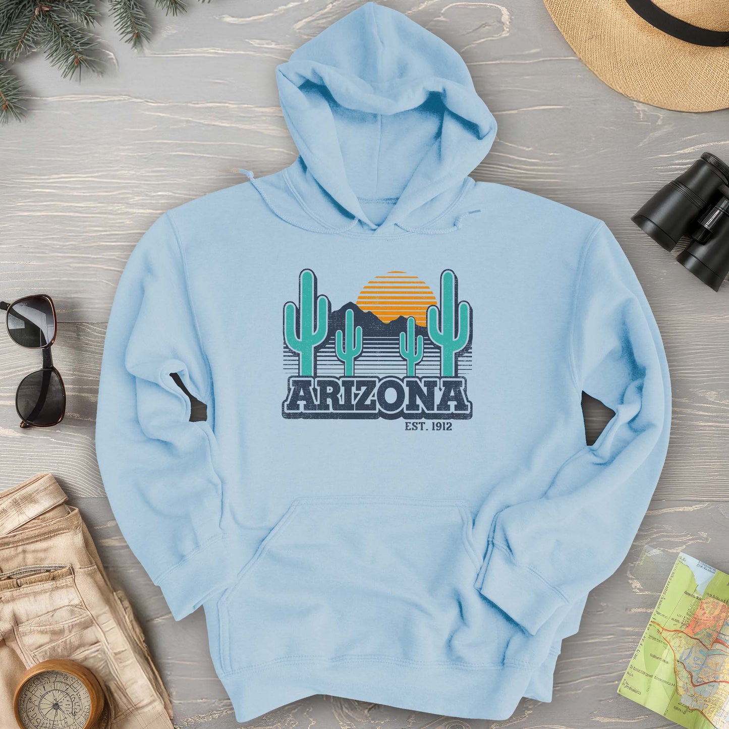 Arizona Retro Cactus Hoodie