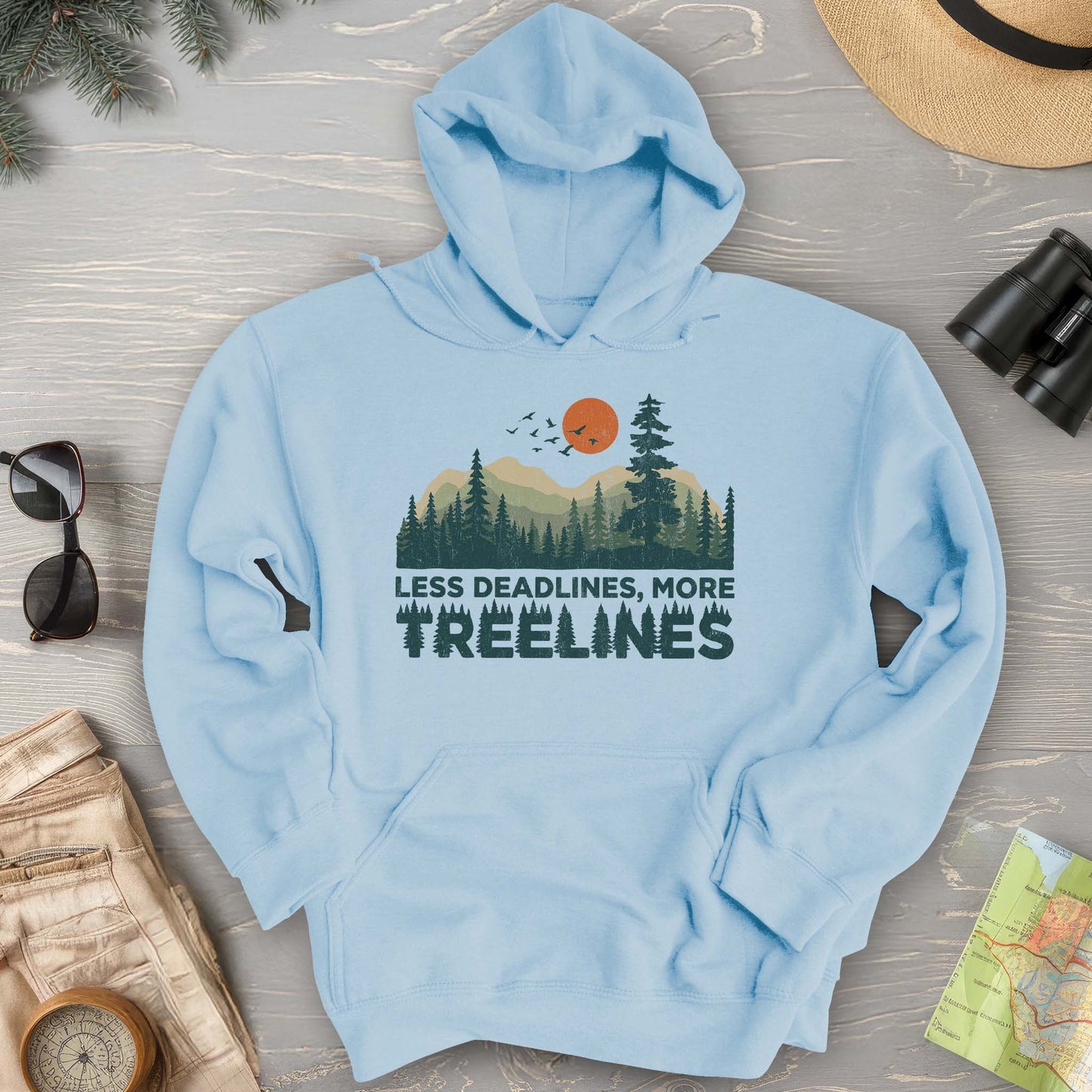 Less Deadlines More Treelines Hoodie