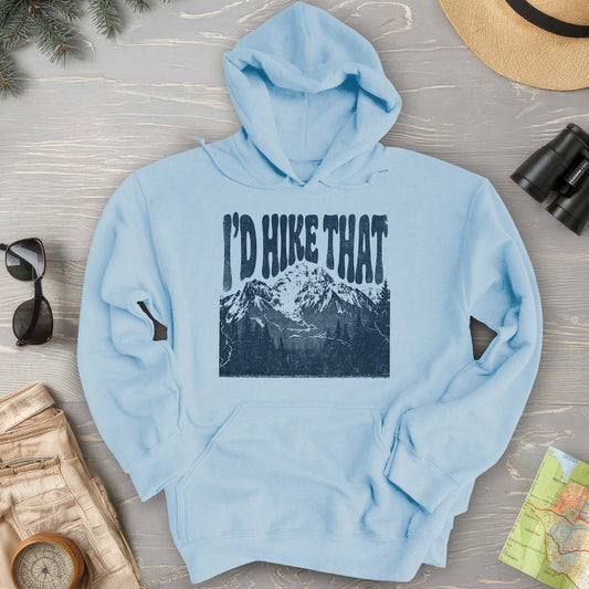 I'd Hike That Retro Hoodie