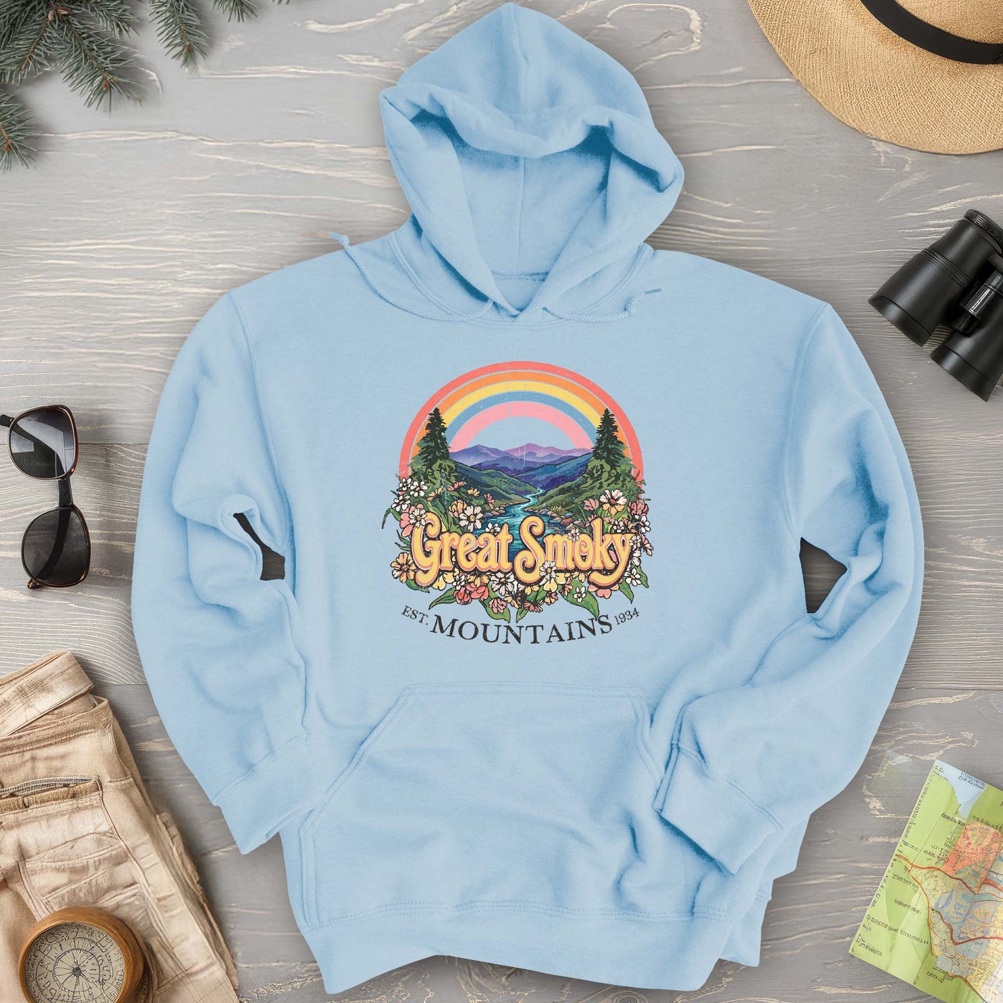 Smoky Mountains Rainbow Hoodie