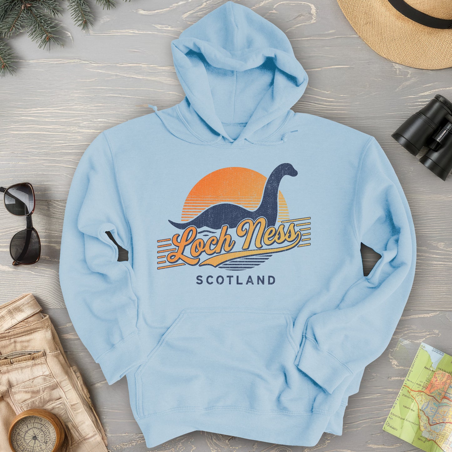 Loch Ness Retro Slant Hoodie