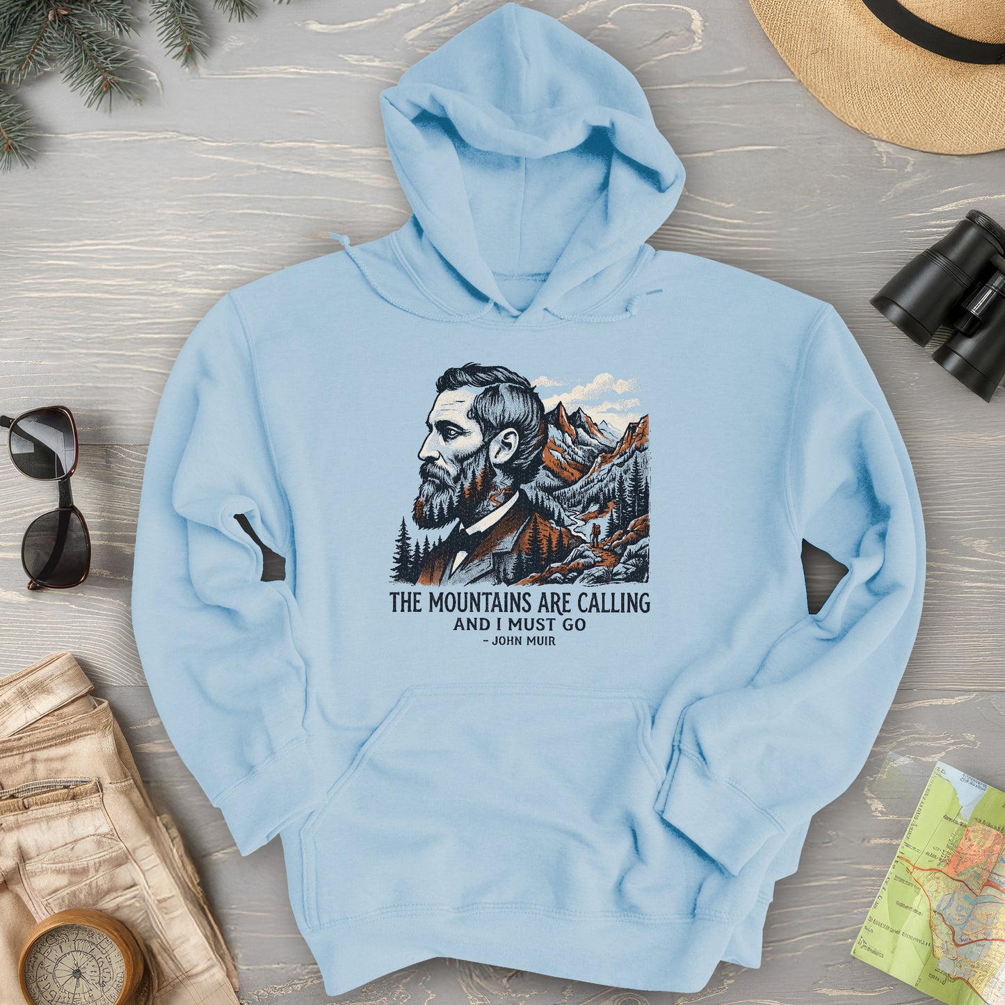 Mountains Calling John Muir Hoodie