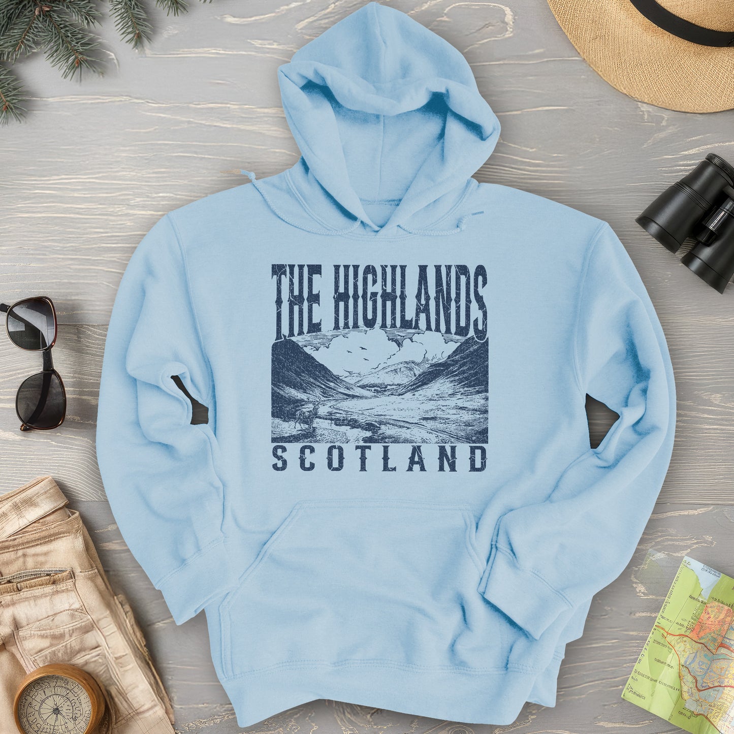 Highlands Scotland Sketch Hoodie