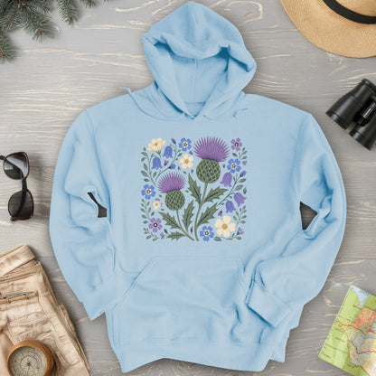 Scottish Thistle Floral Hoodie