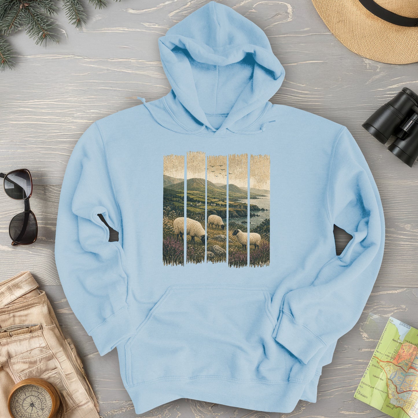 Ireland Sheep Panels Hoodie